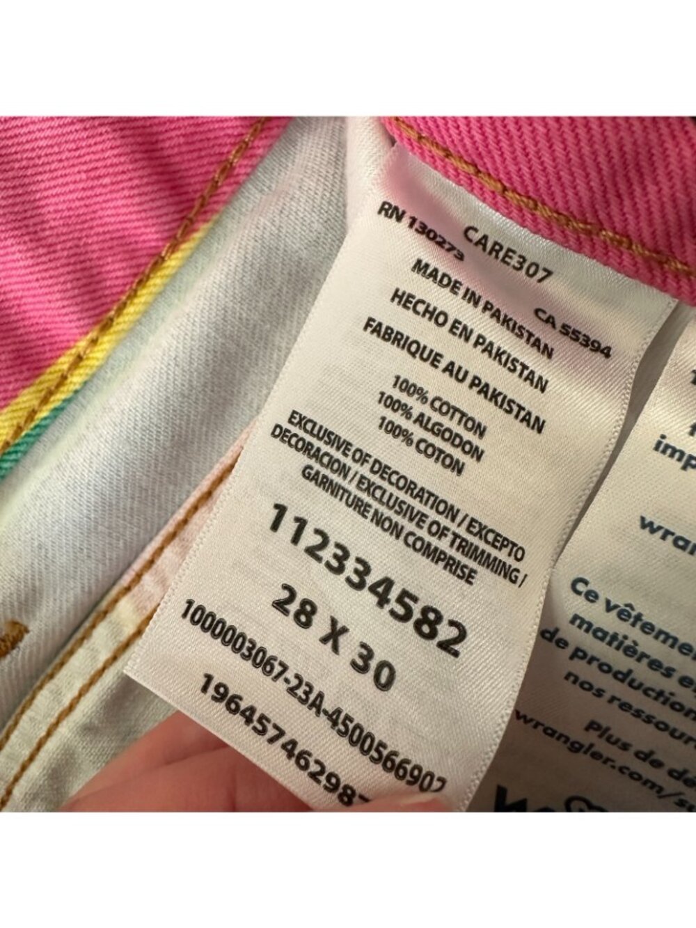 Wrangler Wanderer High Rise Flare Bell Bottom Rainbow Pop Jeans Women's 28 - Picture 4 of 9